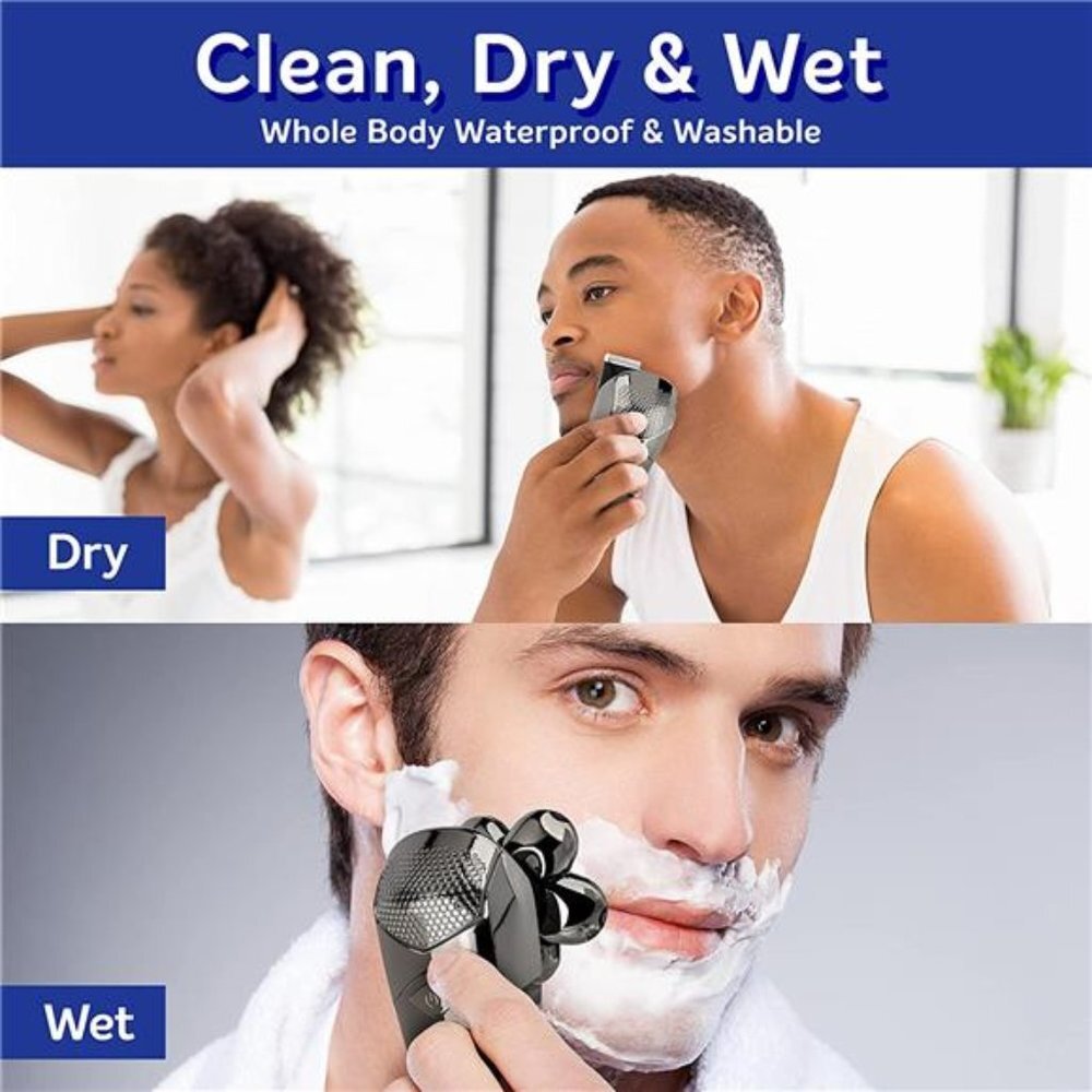 5-in-1 Men's Grooming Kit Waterproof and Rechargeable Electric Shavers - Picture 5 of 7